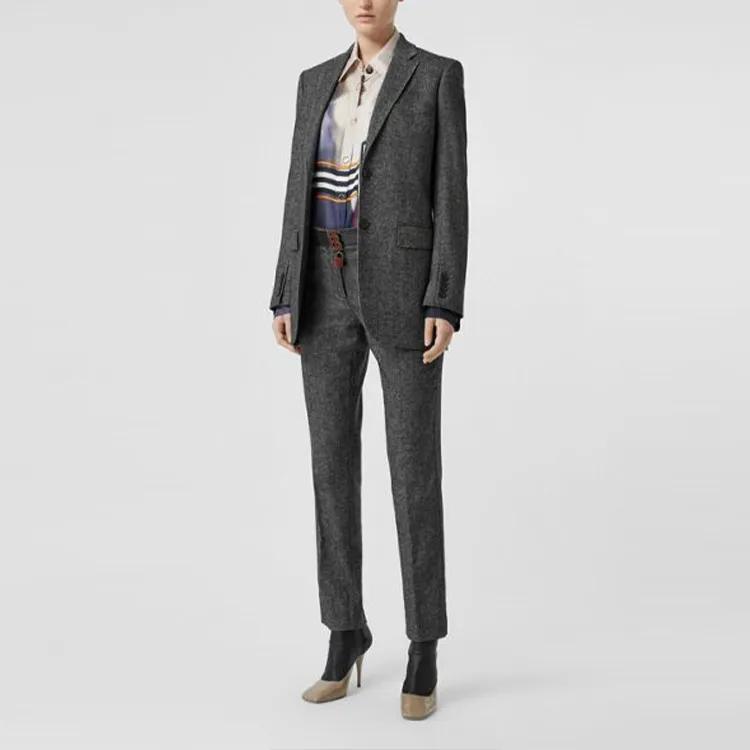 Burberry Business Suits Women's Gray Moderate (Unisex) Business Suits 80142241