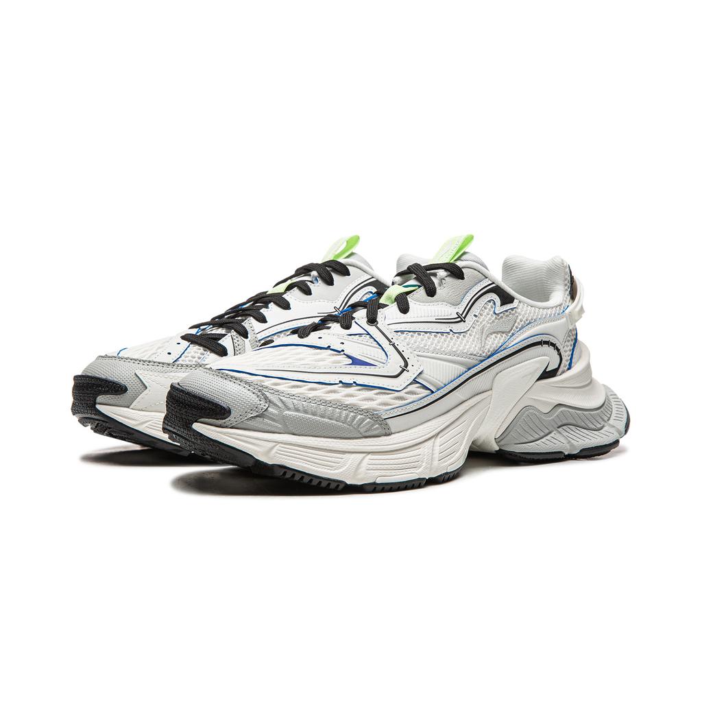 Li Ning Xingji Cushioning Abrasion Resistant Breathable Low top Chunky Sneakers Men's Gray White AGCW087-2