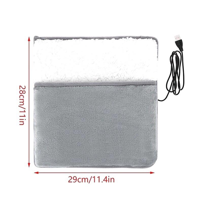 Practical-USB Charging Electric Foot Heating Pad Universal Soft Plush Washable Foot Warmer Heater Household Foot Warming Mat Eas