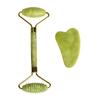 Natural Jade Roller Massager for Face Body Back Foot Massage Roller Facial Liftting Anti-wrinkle Double-end Gua Sha Jade Stone
