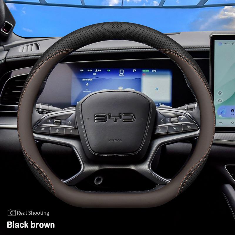 For BYD Sea Lion 07 EV BYD Sea Lion 05 06 DM-I EV 2026 2026 D Type Car Steering Wheel Cover Ultra Thin Leather Atuo Accessories