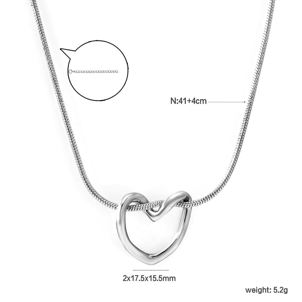 Fashion Jewelry Stainless Steel Non Tarnish 18k Gold Plated Heart Shaped Multiple Styles Pendant Necklace for Women