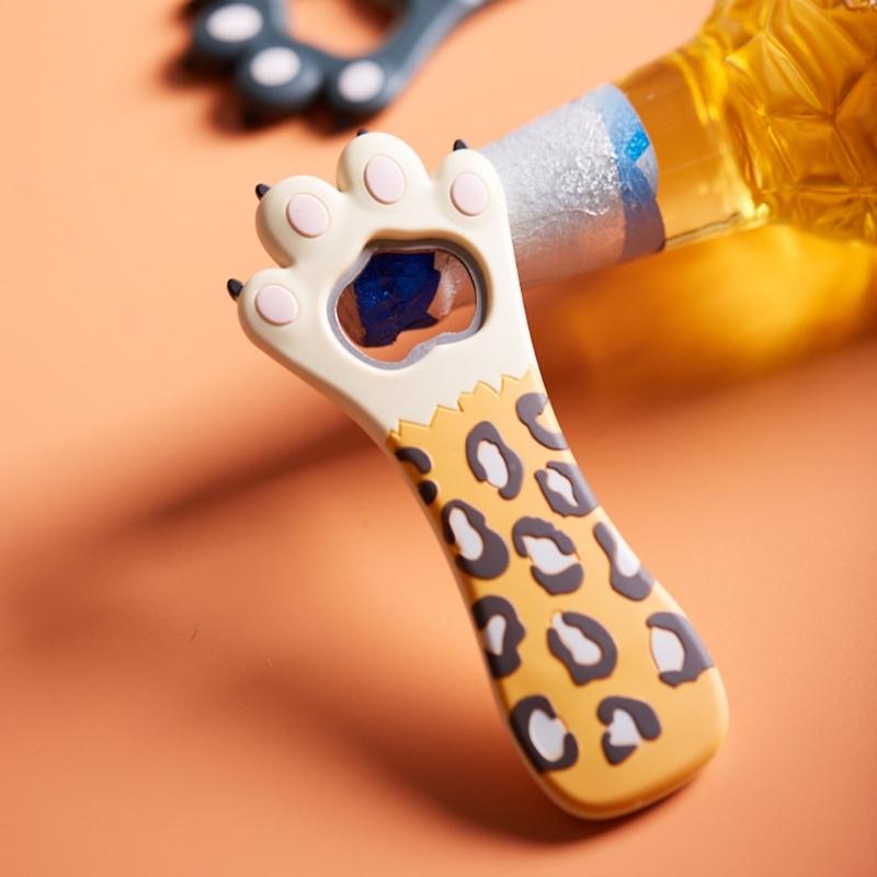 Novel Magnetic Cat Paw Bottle Opener Big Ripple Beer Silicone Opener Unique Birthday Beer- Gift for Women Men Boyfriend