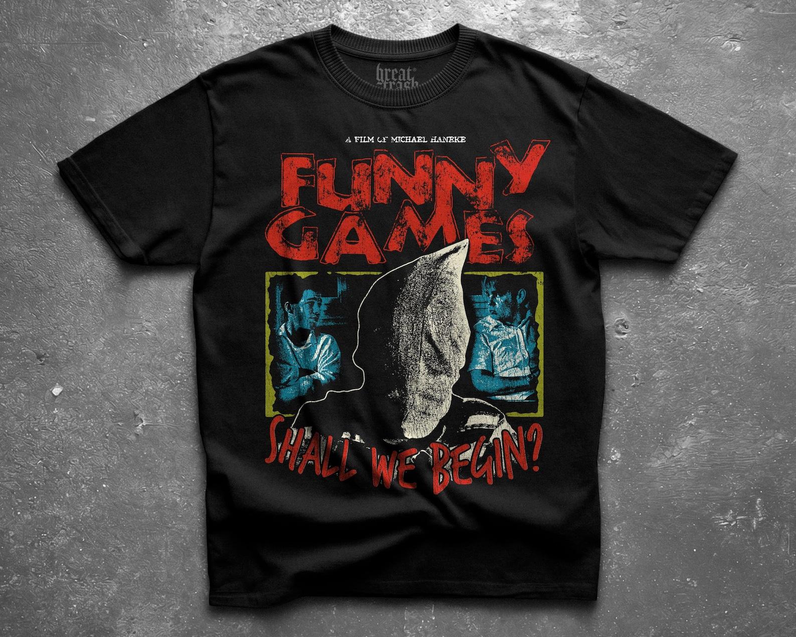 Funny Games Shirt, Michael Haneke Movie Tee, Cult Horror Film T-Shirt, 90s Vintage Bootleg Style, German Cinema Merch, Aesthetic Oversize Top S