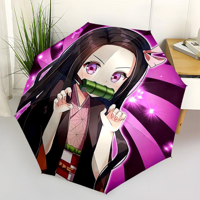 1pc Kaguya-sama Love Is War Inspired Automatic Opening Folding Umbrella with Bamboo Handle Perfect for Fans, Travelers, and Daily Use.L005