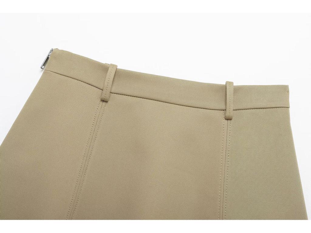 2025 Spring Women's European & American Style Mid-Waist A-Line Skirt