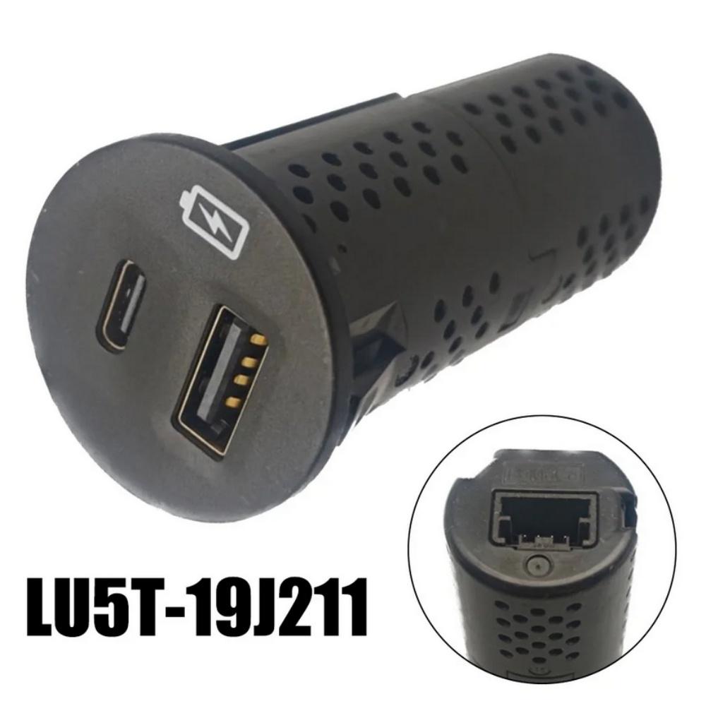 

Center Console USB Charger Plug Hub Type C For Ford 2021-2022 LU5T-19J211