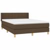 3130268 vidaXL Divan Bed with Mattress Dark Brown 140x190 Cm