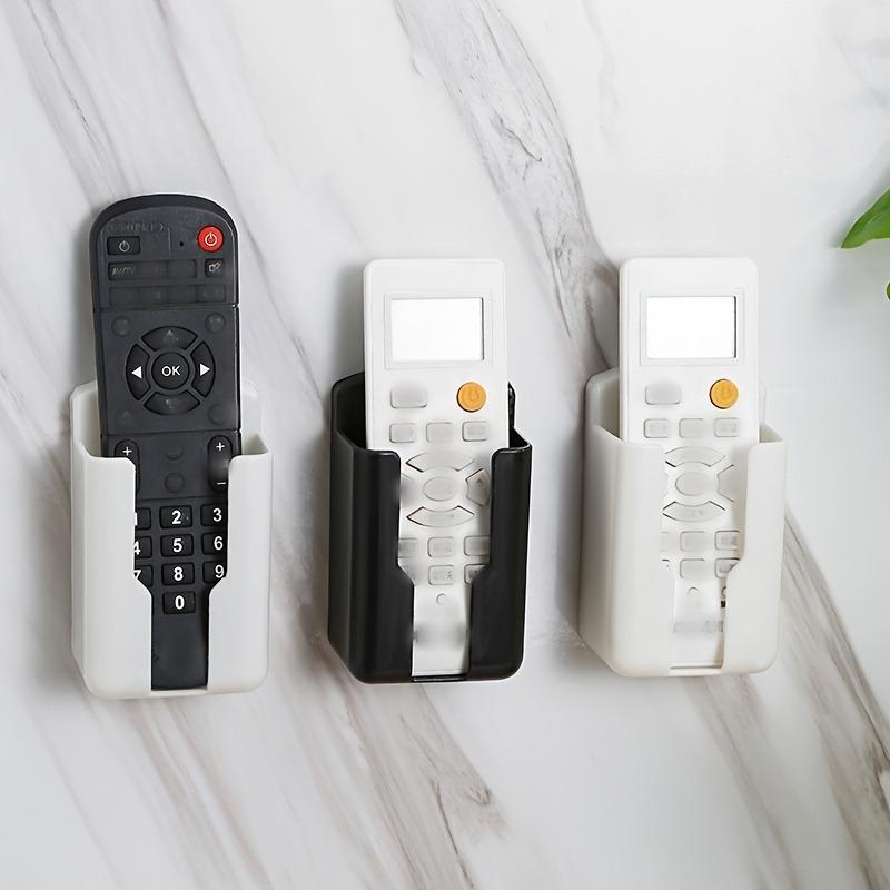 2pcs Durable Plastic Wall-Mounted Remote Control Holders - TV And Air Conditioner Remote Storage Box, Space-Saving Organizer.