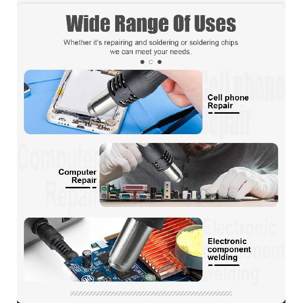 JCD 2 in 1 Soldering Station 8586 LCD Digital Display SMD Rework Hot Air Gun Soldering Iron 220V 110V ESD Welding Repair Tools