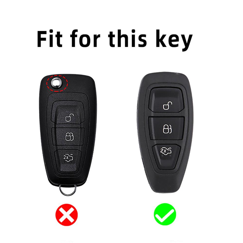 Silver Edge TPU Car Key Case Cover Keyless for Ford Ecosport Kuga Fiesta Focus 3 4 Mondeo Focus ST Remote Shell Fob Holder Protector
