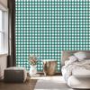 Colorful retro checkered wallpaper in sea and white for living room and bedroom 50x1000