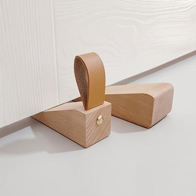 Massivholz Türstopper Erhöht Kreativer Anti-Aufprall Türkeil für Schlafzimmer Beweglich Über-die-Tür Holz Anti-Kollision Türpuffer