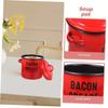 Oil Pot With Strainer, 1pc Lard Can, Enamel Grease Container With Lid, Retro Large Capacity Multifunctional Storage Tank