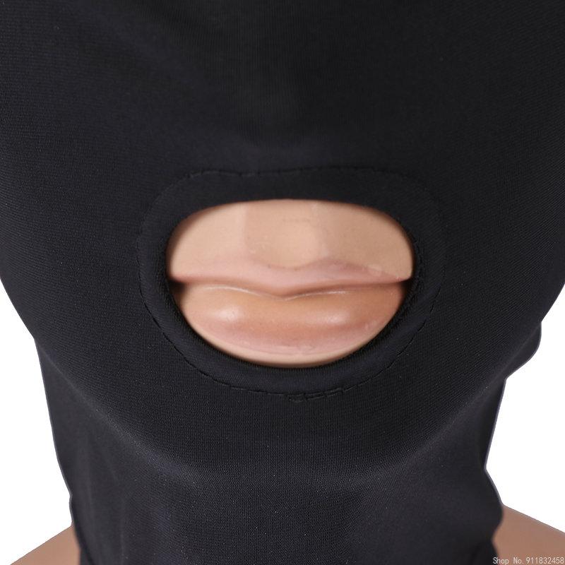 Fetish Slave  Bondage Restraints Sex Mask Mouth Eye Open Head Harness Elasticity Blindfold for Couple New Exotic Accessories