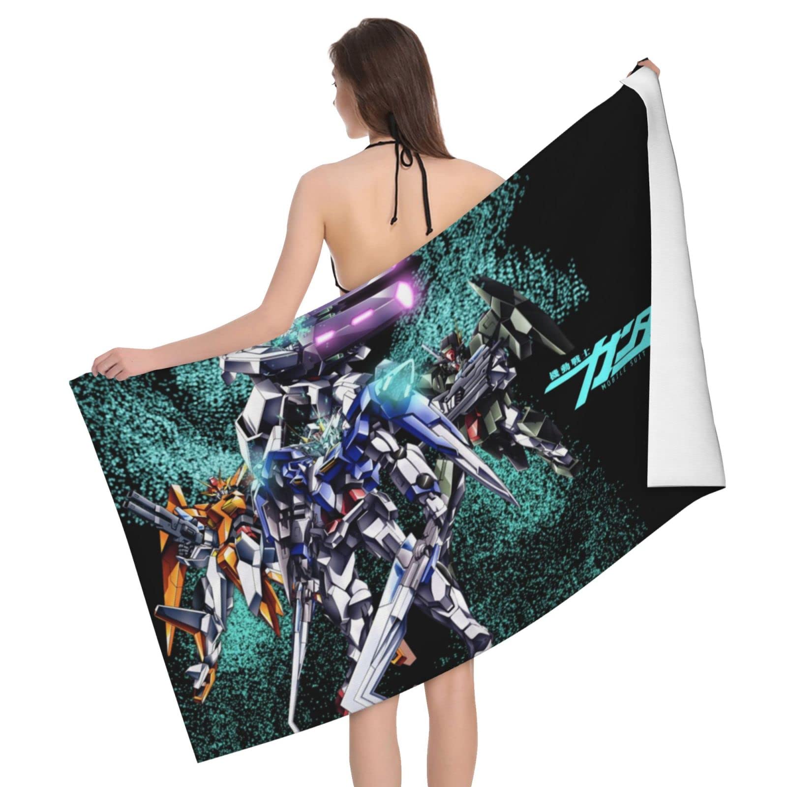 Mobile Suit Gundam Bath Towel Beach Towel Large Microfiber Absorbent Quick-Drying Antibacterial Deodorizing Towel Stylish Fluffy Soft Towel Hotel Qual