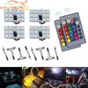 2 Stück Auto LED T10 5050 12/15/24/36 SMD Innenkeil RGB Panel Leselichter Innenraum Auto Kennzeichenleuchte BA9S Adapter