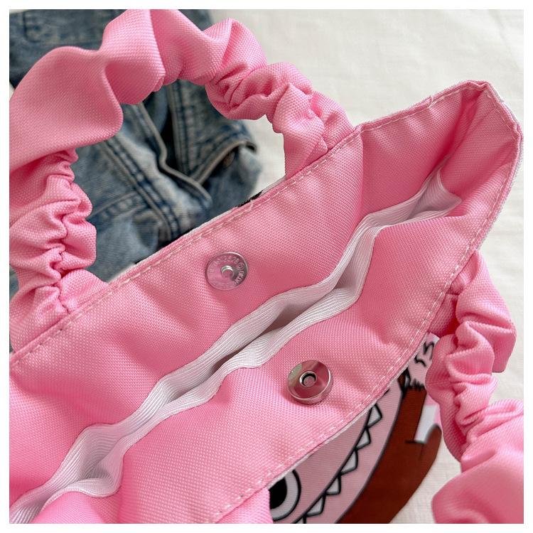 Labubu creative cartoon cute padded handbag Korean version high value ins style portable versatile bucket bag KTY