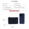 Korean Sheepskin Change Purse Women's Hand-held Key Chain Loose Wallet Diamond-grid Zipper Mini Genuine Leather