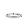 Women's Moissanite Eternity Ring In S925 Silver: Geometric Pave Design
