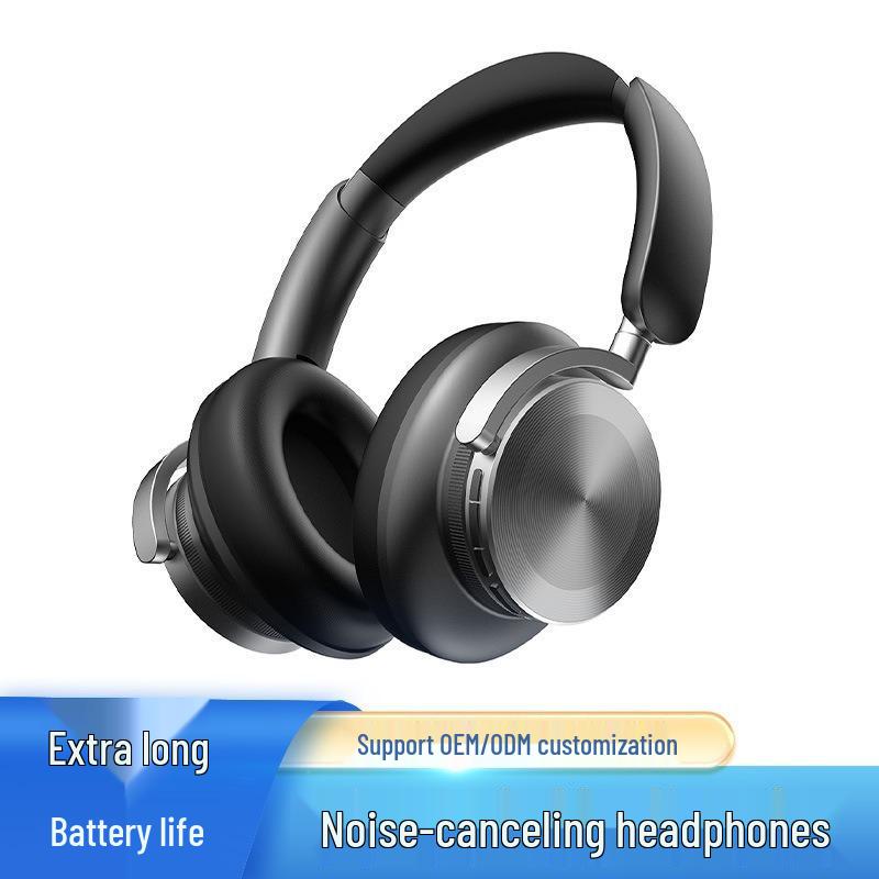 Active Noise-Canceling Over-Ear Bluetooth Headphones with Customizable ANC