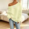 Damen lässiger schulterfreier lockerer Pullover
