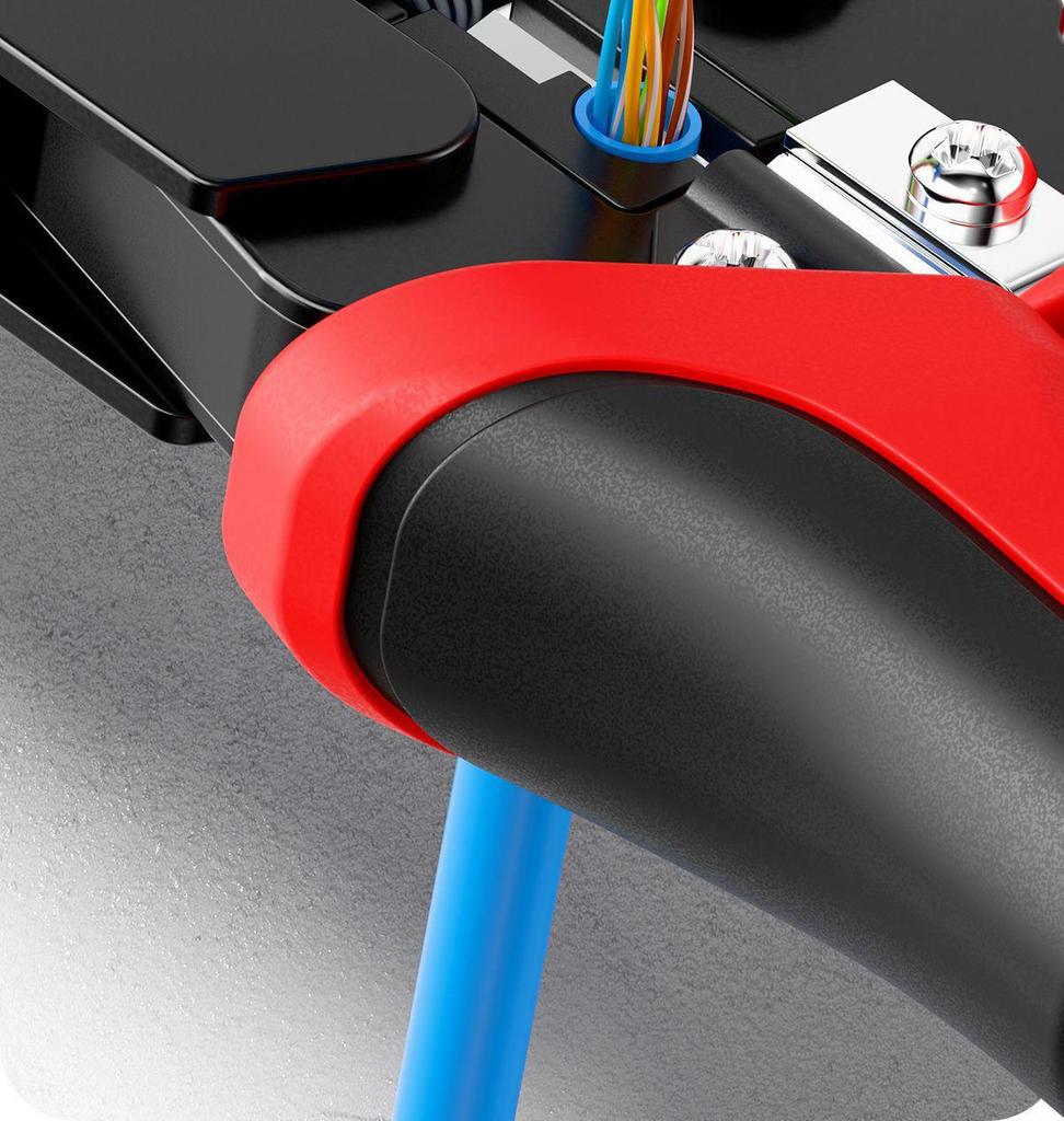 Professional Grade Network Cable Crimper Set with Wire Stripper and Cutter for Category 6 and 6P8P Crystals