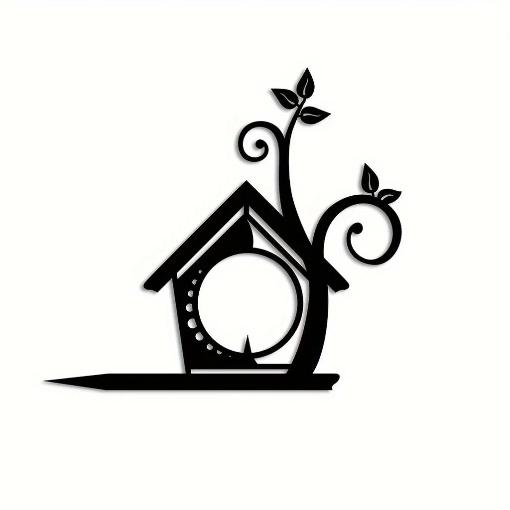 Fat Ball Bird Feeder Metal Bird Garden Art Set Birds On Tree Art A Unique Yard Decor for Housewarming Natural Garden Ornaments