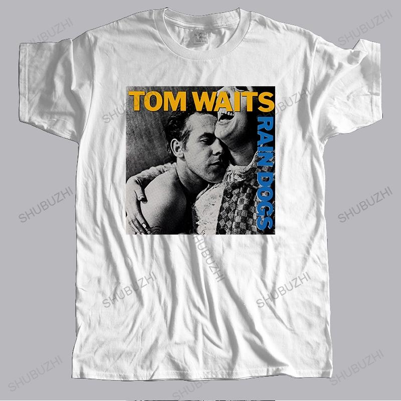 

New men crew neck tees Popular Tom Waits Rain Dog Music Legend Mens Black Tshirt Size S2XL north carolina jersey euro size S