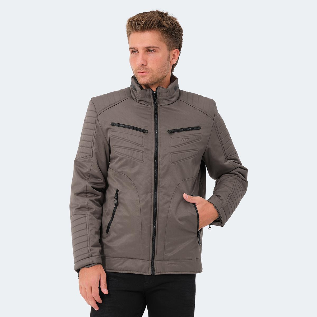 

ГАЛИТ-Темно-серое мужское пальто и куртка L темно серый