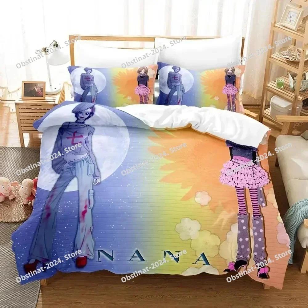 3D Anime Nana Black Stones Bedding Set Printed single Comforter Quilt Bed Cover Duvet Cover Pillow Case 3 Pieces Kids Adult Size