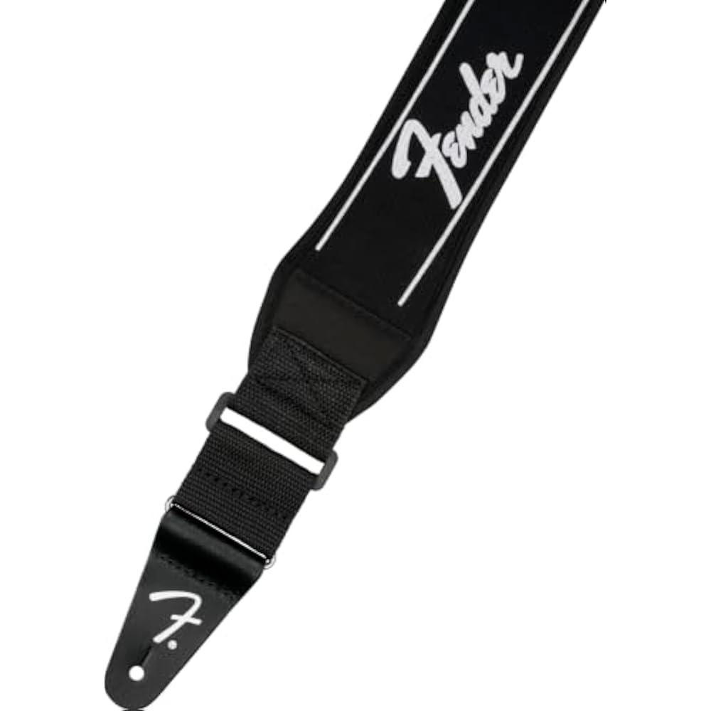 [Fender] Musical Instrument Strap Swell™ Neoprene Logo Strap, Running Logo, 2.5" Made in Canada