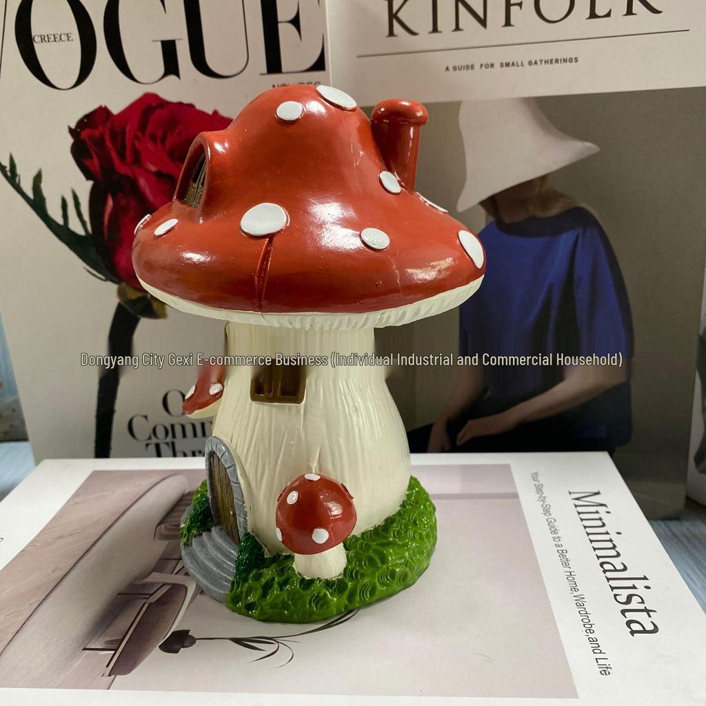Mushroom House Incense Burner: Fairy Tale Resin Ornament