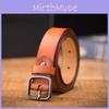 Elegant Waist Leather Belt Women Slim Design Simple Buckle Formal Use Casual