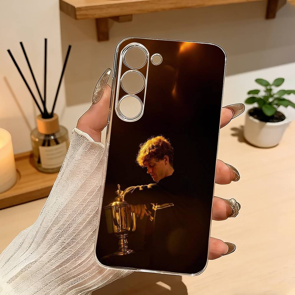 Italian athletes Jannik Sinner Phone Case For Samsung A10 A12 A31 A40 A70 Transparent Cover Samsung a52 a52S