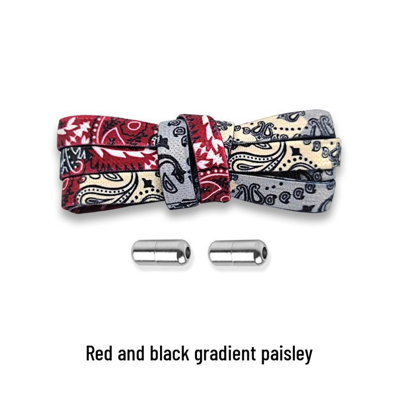 Kids No-Tie Paisley Elastic Shoelaces 100cm
