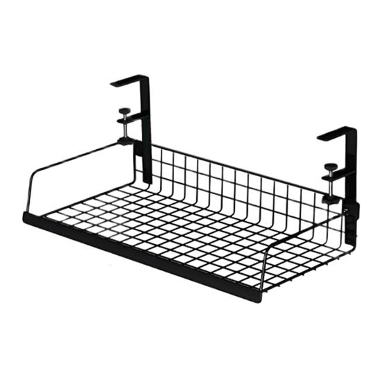 

Storage Rack Under-Desk Cable Management Tray Large Capacity Hollow Design Easy to Install Adjustable Cable Management Rack чёрный