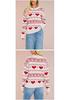 European & American Style Valentine's Heart Pattern Women's Casual Long Sleeve Knit Sweater
