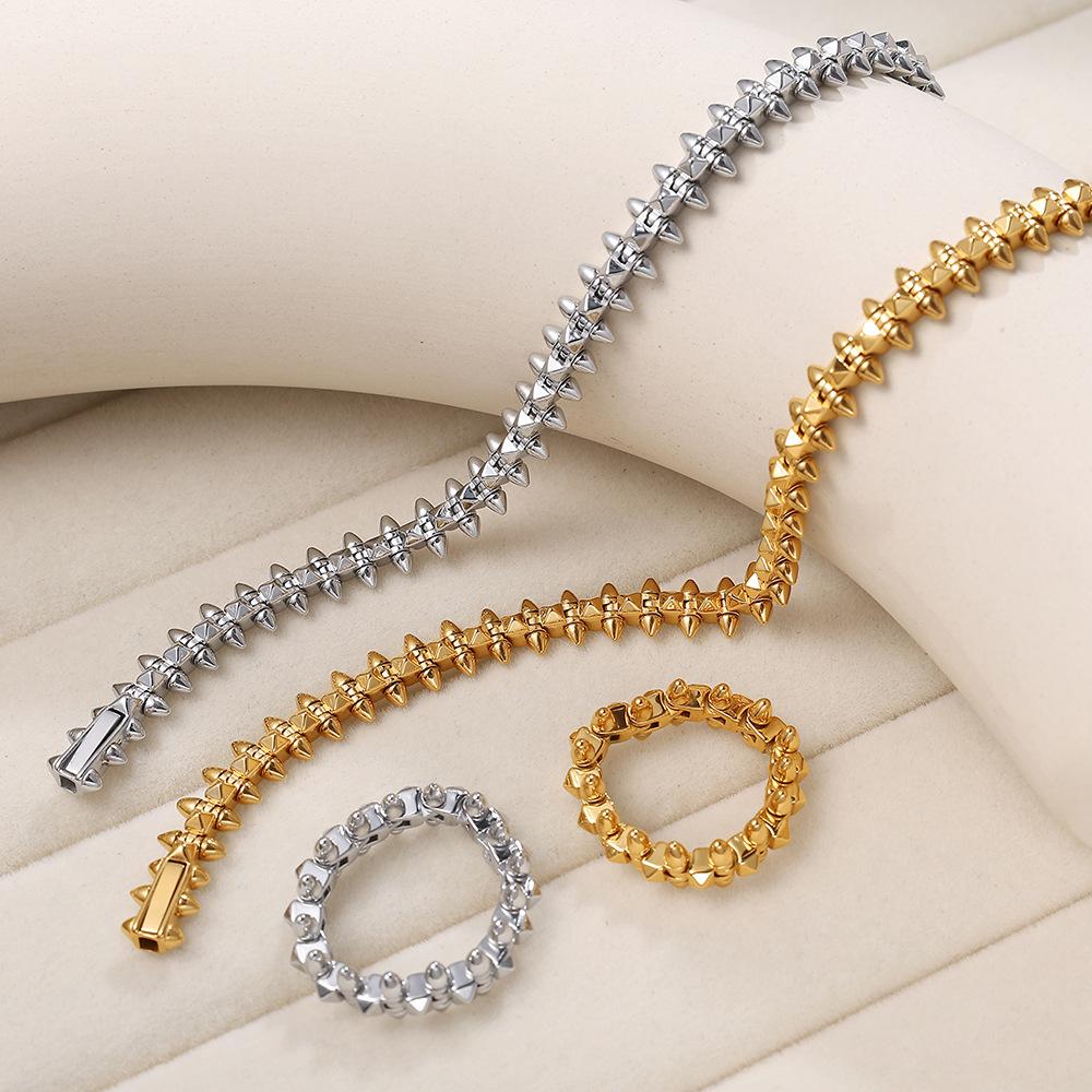 2026 Jewelry Fashion Bracelet, Ring Combination Street Style Design