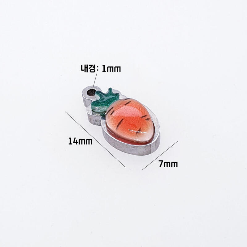 Surgical Steel Vegetable Carrot Pendant Accessory