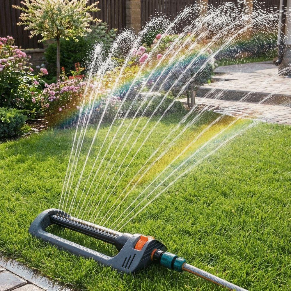 19 Hole Nozzles Oscillating Sprinkler Automatic Water Sprayer  Patio Watering