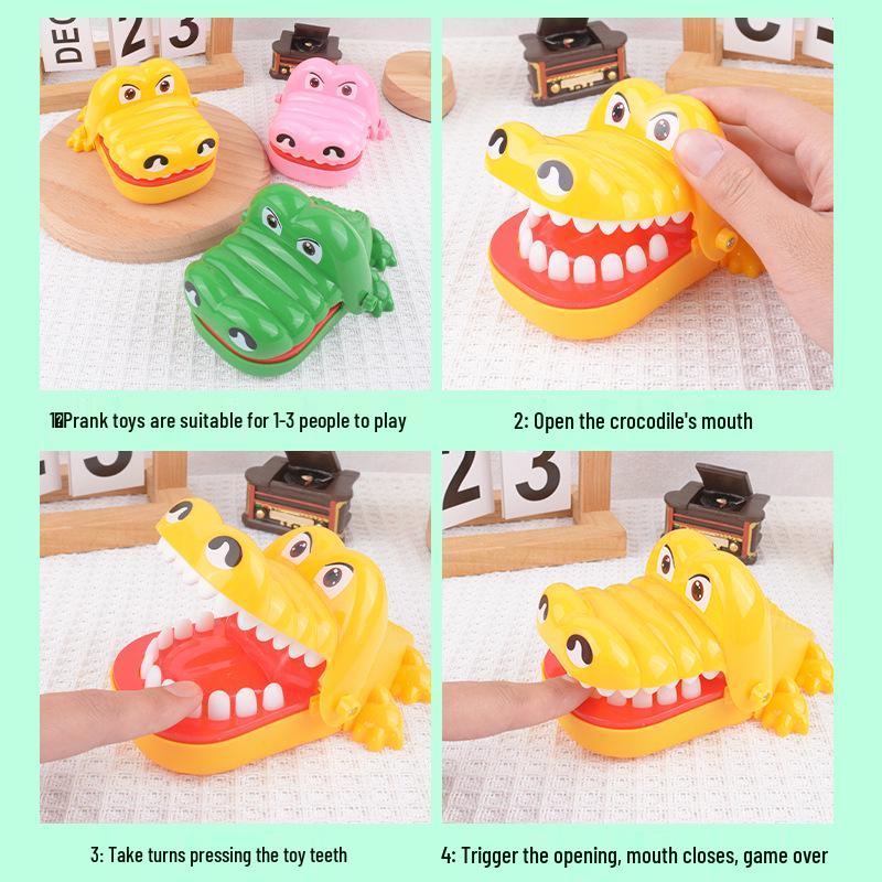 Large Crocodile Bite Finger Game: Funny Parent-Child Tooth Extraction & Evil Dog Prank Toy