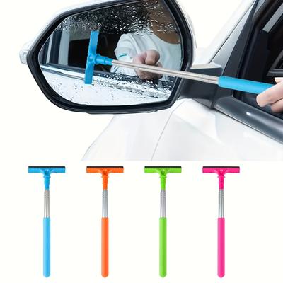 Car Rearview Mirror Retractable Wiper Cleaning Brush