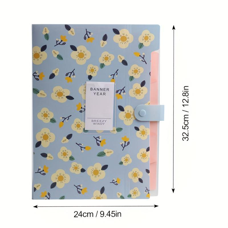 1pc Multi-Layered Folder Wear-Resistant Scratch-Resistant Dustproof Storing Office Documents Exam Papers Textbooks Document Bag