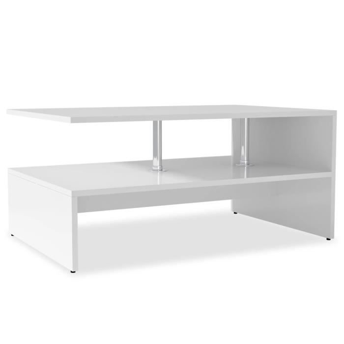 VidaXL Coffee Table Engineered Wood 90x59x42 Cm White 244854
