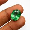 Natural Green Emerald Loose Gemstone 10.80 Ct Oval Cut Flawless for Jewelry Making and Crafts