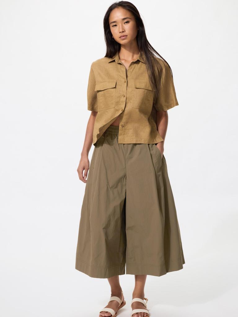 Uniqlo Calças Culotte de Nylon Japonesas
