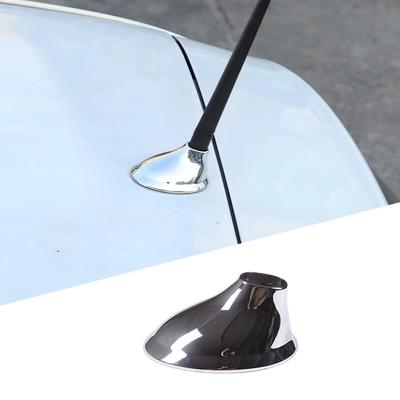 Hcilloend Dolphin Antenna Cover for New Fiat 500 (2010-2015), ABS Silver, Easy Installation, Exterior Parts, Customizable Car Accessory