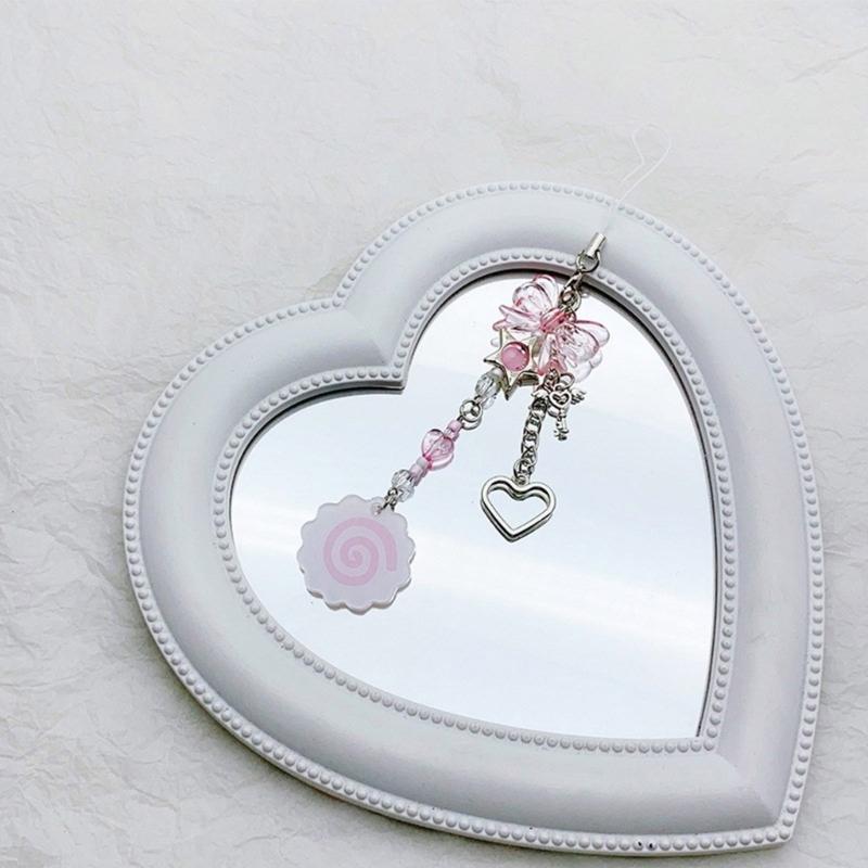 Stylish Beaded Cellphone Chain Beaded Keychain Bag Purse Backpack Decorations Lanyard for Fashion forward Individuals