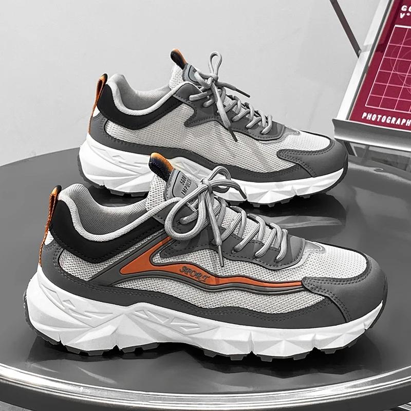 Running Casual Sneakers Comfortable Men Shoes Breathable Men Vulcanized Shoes Lace-up Platform Shoe High Quality Tenis Masculino